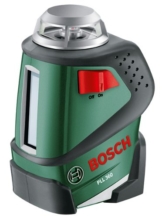 Bosch DIY Linienlaser PLL 360, 4x Batterien AA, Universalhalterung, Schutztasche (Arbeitsbereich 20 m, Messgenauigkeit ± 0,4 mm/m) -