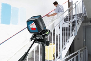 Bosch Professional GLL 2-50, 20 m Arbeitsbereich (ohne Empfänger), Baustativ, Schutztasche, Laserzieltafel, L-BOXX-Einlage, Ausrichtscheibe - 