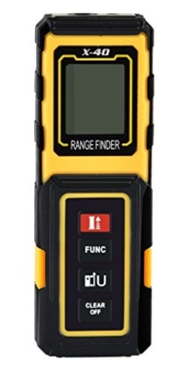 amyamy Elektronische Laser-Entfernungsmesser mit 131 ft (40 m) Range und Mini Handheld Digital Laser Maßband/Maßband Entfernungsmesser -
