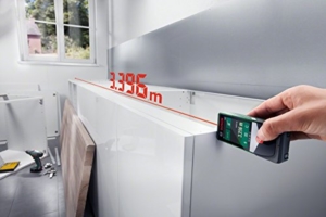 Bosch DIY Digitaler Laser-Entfernungsmesser PLR 50 C, mit App-Funktion, 3 x AAA Batterien, Handschlaufe, Schutztasche, Karton (50 Meter Messweite) - 