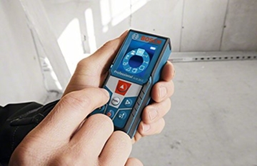 Bosch Professional GLM 50 C Laser-Entfernungsmesser (Messbereich 0,05-50 m, Bluetooth Schnittstelle für Apps (iOS, Android), drehbares Farb-Display, Schutztasche, IP54 Staub- und Spritzwasser-Schutz) 0601072C00 - 